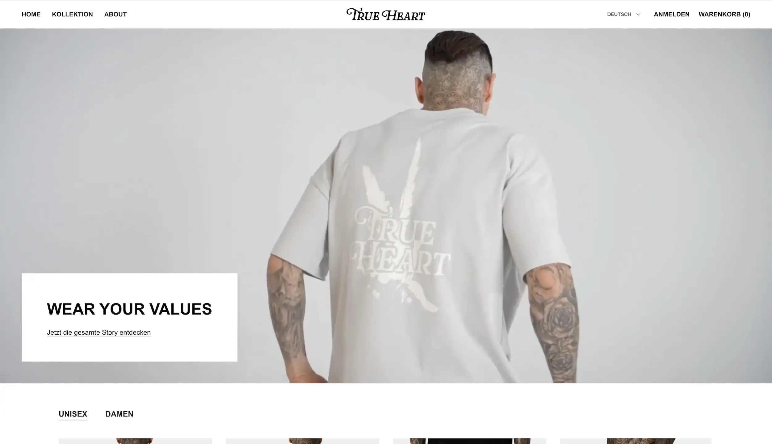 True Heart, Onlineshop der Modemarke True Heart