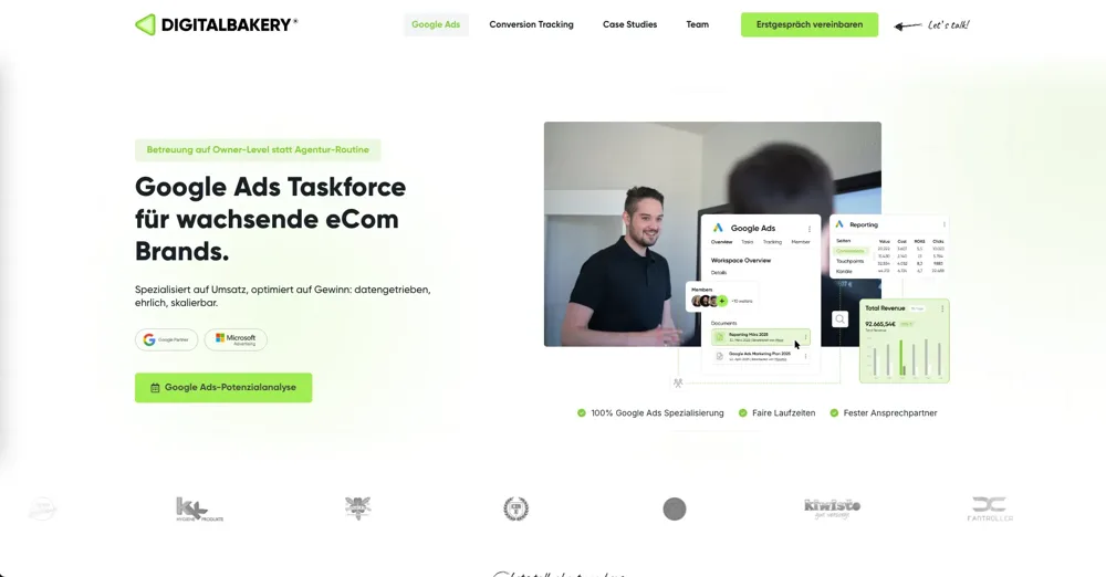 Webseite von digitalbakery