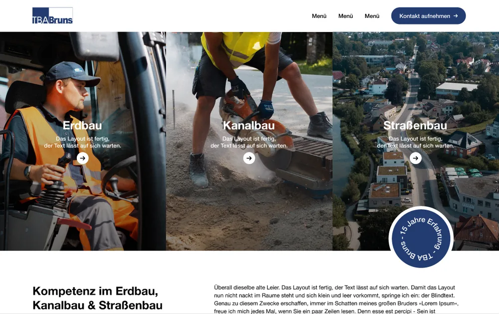 Webseite von TBA Bruns